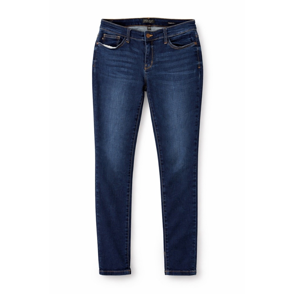 Judy Blue Joanne Mid Rise Dark Wash Skinny Jeans 15/32 Casual Stretch Denim Chic